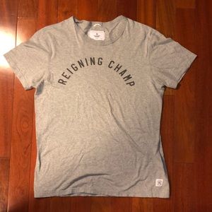Reigning Champ Grey Logo T-Shirt - Vintage - M